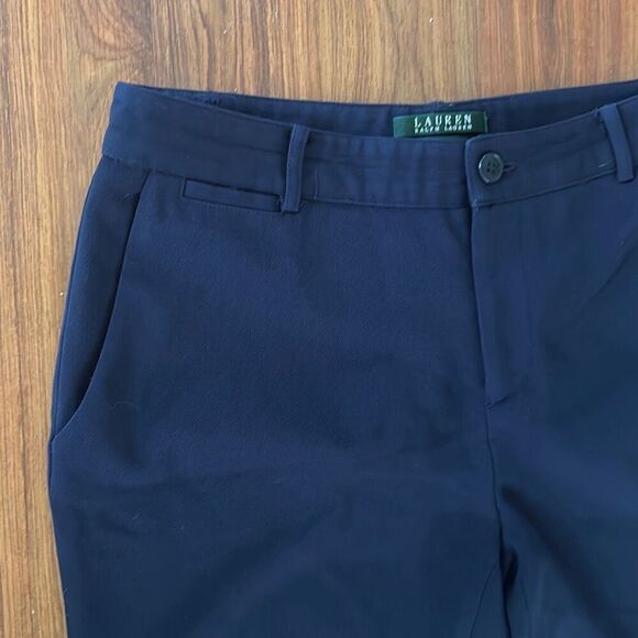 Ralph Lauren Edita navy pants wool  straight leg size 6 - Picture 2 of 6